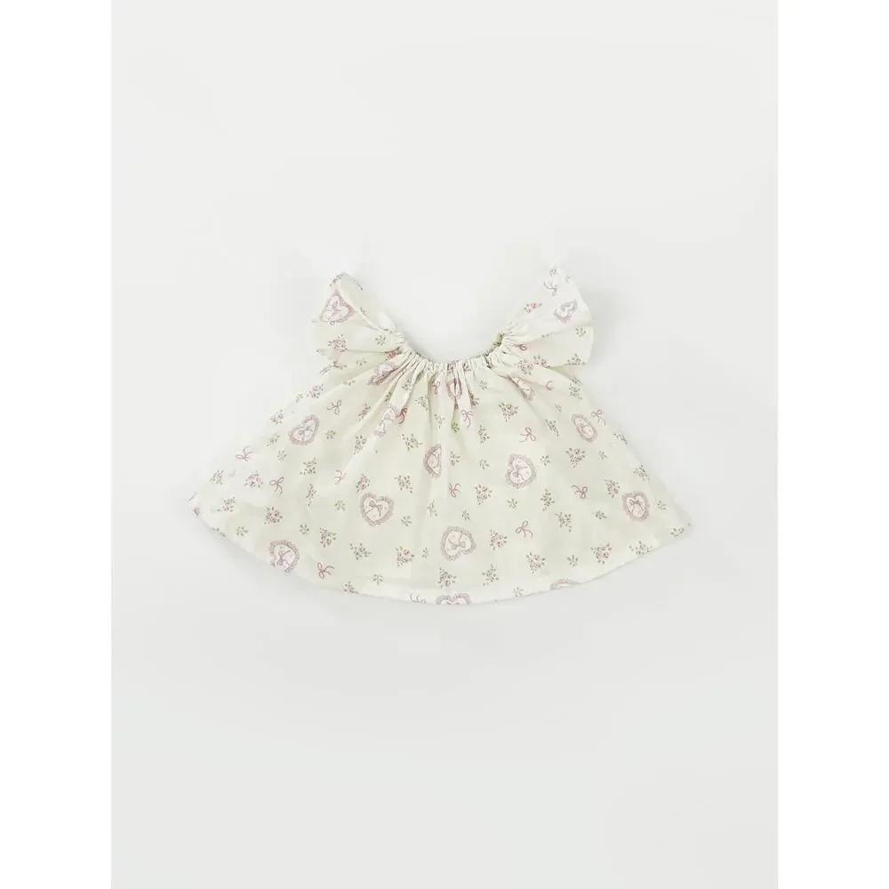 Large Bartholomew Bear clothes outfits - Cream Puff Heart Dress